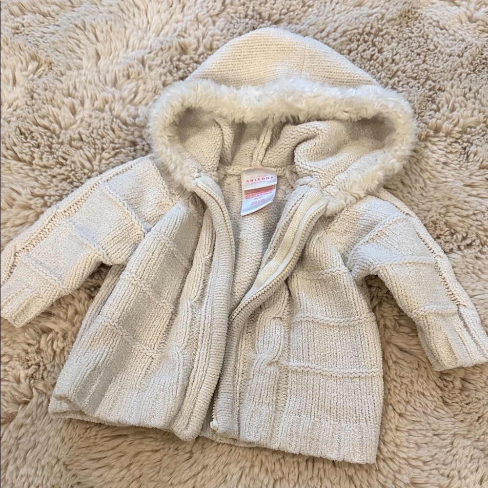 Arizona Cozy Hooded Knit Jacket Super Soft 3m 0-3m Baby Girls Coat